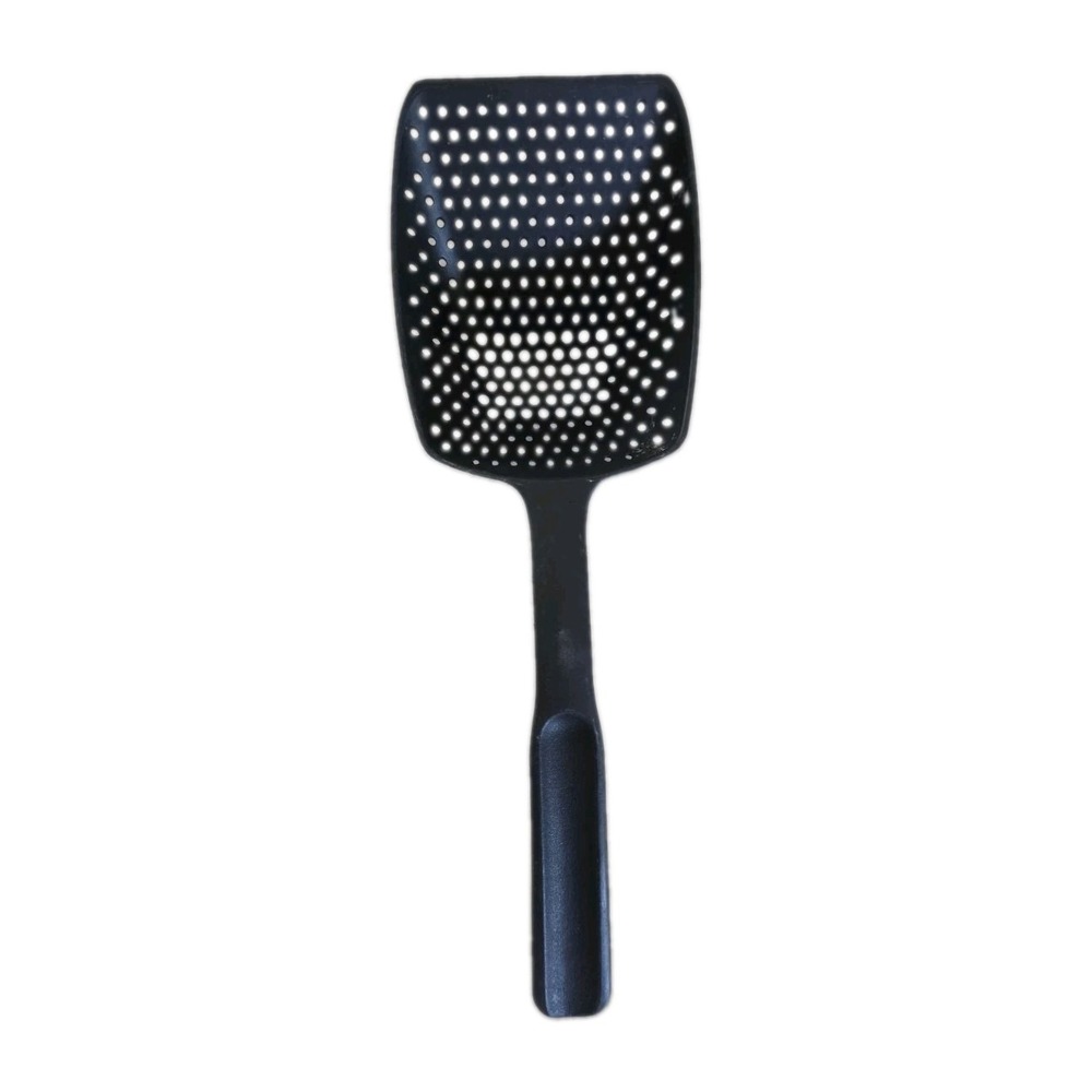 Pampered Chef Scoop N Drain 1622 Black Nylon Slotted Spoon Strainer Colander 13"
